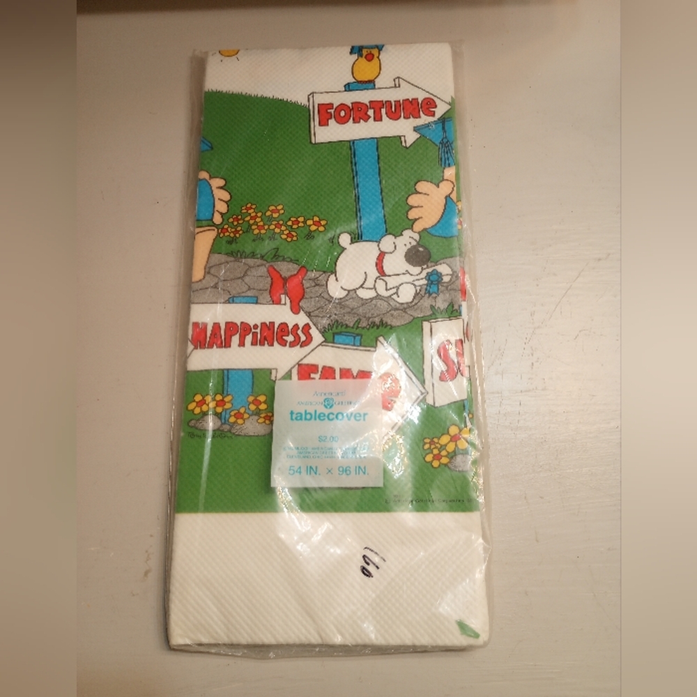 American Greetings Vintage 80's Ziggy Graduation Paper Tablecloth New Old Stock